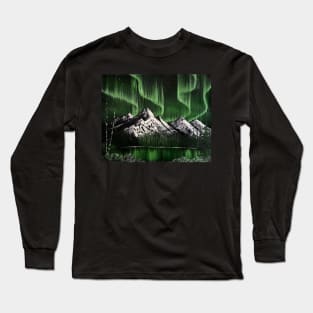 Green Northern Lights Long Sleeve T-Shirt